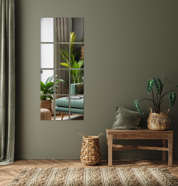 Nalepovací zrcadlové dlaždice 6 ks 30x16 cm