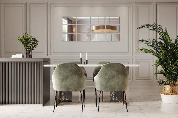 Samolepící zrcadlové obklady 6 ks 30x20 cm