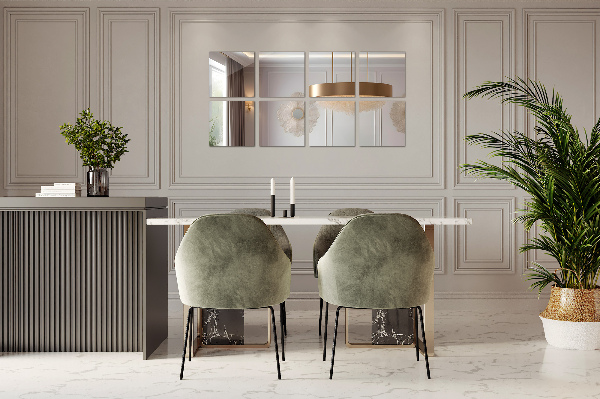 Samolepící zrcadlové dlaždice 6 ks 30x30 cm