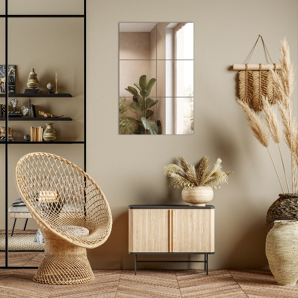 Samolepící zrcadlové dlaždice 6 ks 30x30 cm