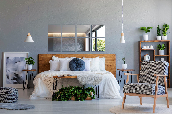 Samolepící zrcadlové dlaždice 6 ks 30x30 cm