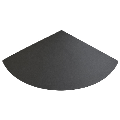 Černý plech pod gril ve tvaru čtvrtkruhu 100x100 cm