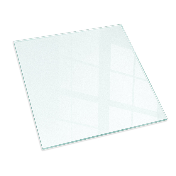 Čtvercové poloprůsvitné sklo pod krb 60x60 cm
