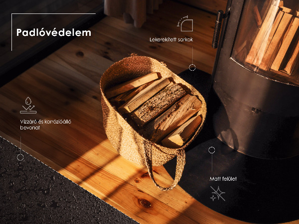 Podložka pod krb z černého plechu 100x100 cm