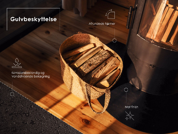 Podložka pod krb z černého plechu 100x100 cm