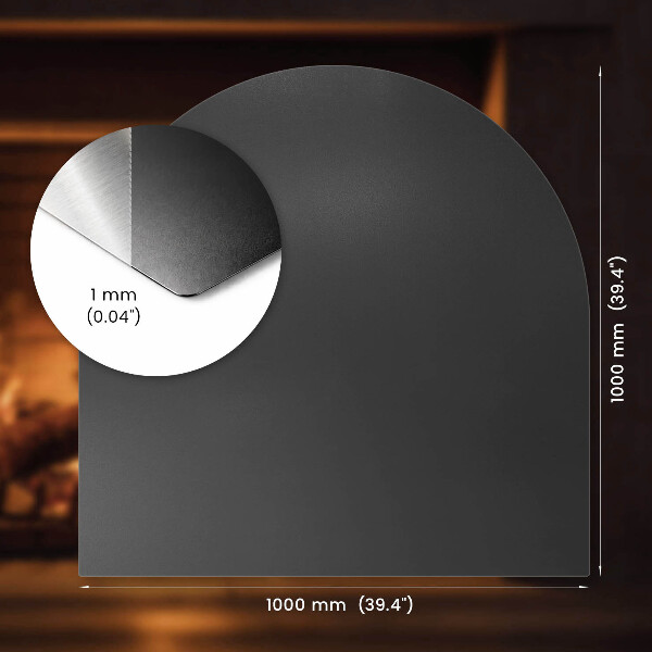 Podložka pod krb z černého plechu 100x100 cm