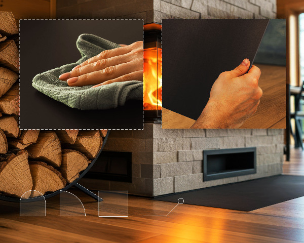 Podložka pod krb z černého plechu 80x70 cm