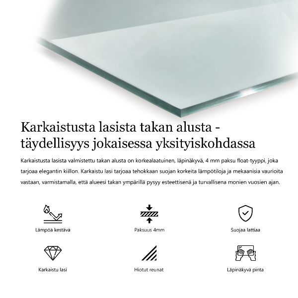 Podložka pod kamna 100x50 cm