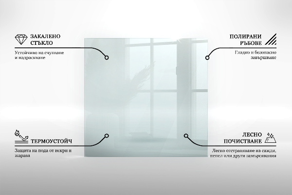 Sklo pod krbová kamna 100x70 cm