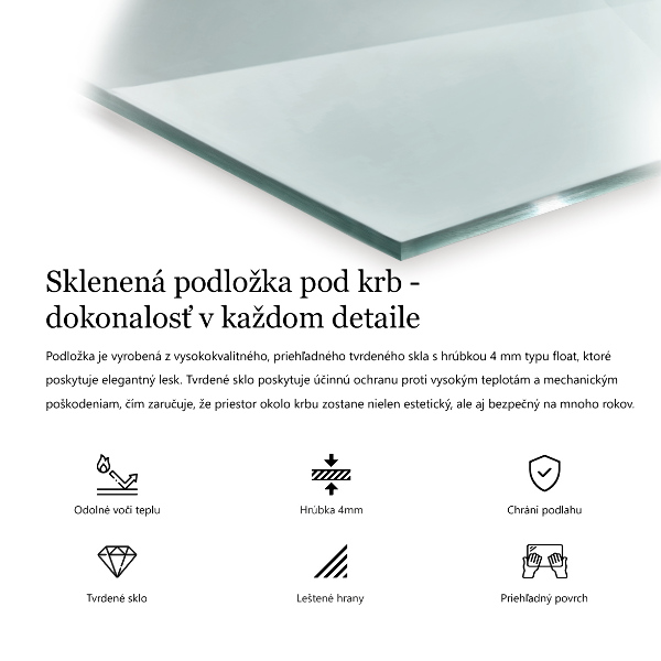 Podložka pod kamna 120x60 cm