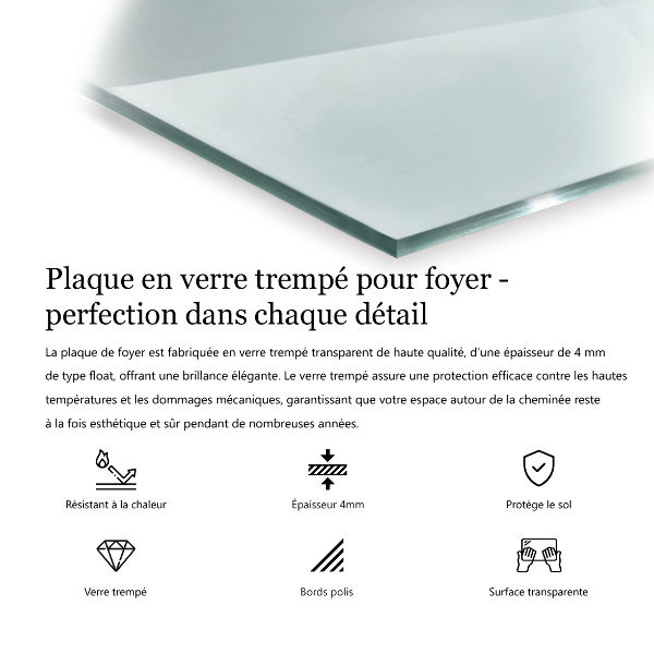 Sklo pod krbová kamna 120x80 cm