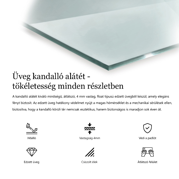 Sklo pod krbová kamna 120x80 cm