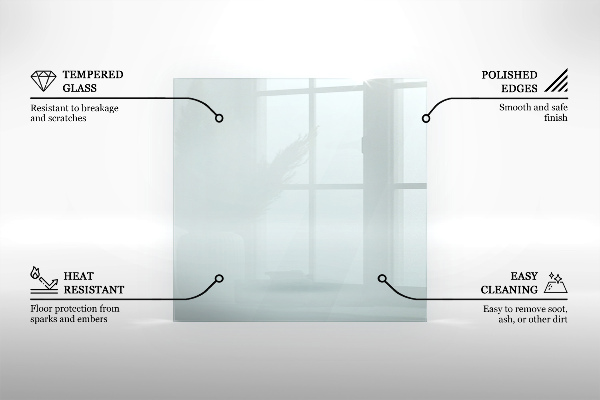Sklo pod krbová kamna 60x40 cm