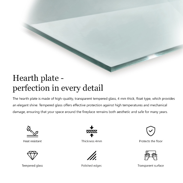 Sklo pod krbová kamna 60x40 cm