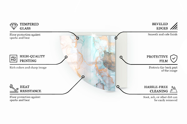 Podložka pod kamna Vlny jemných linií