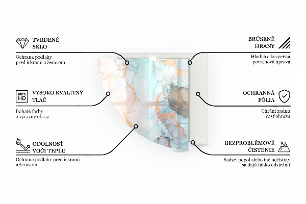 Podložka pod kamna Dekorativní vzory dlaždic