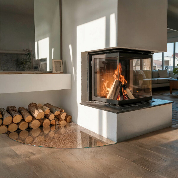 Podložka pod kamna Přírodní dřevěný vzor