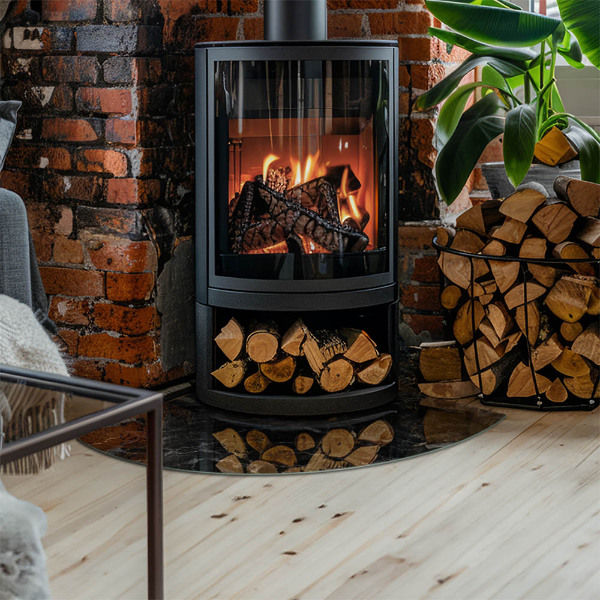 Sklo pod kamna Elegantní mramorový vzor