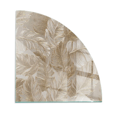 Sklo pod kamna Listy v jemných vzorech