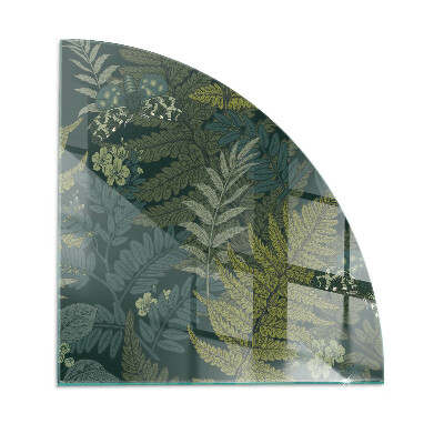 Sklo pod kamna Rostlinné motivy s motýly