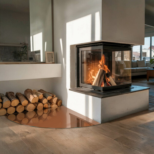 Sklo pod kamna Barva Hnědá