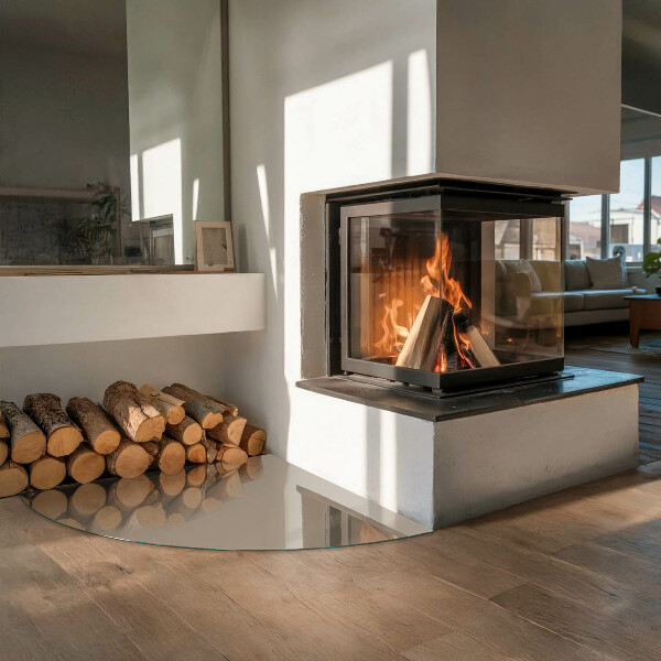 Sklo pod kamna Barva Hnědá