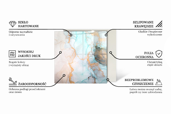 Čtvercové sklo před krb Trojrozměrná geometrie