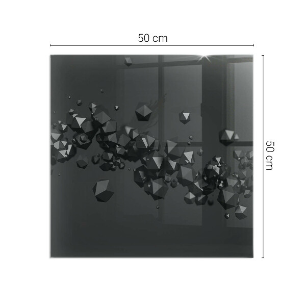 Čtvercové sklo před krb Abstraktní oblak pevných látek