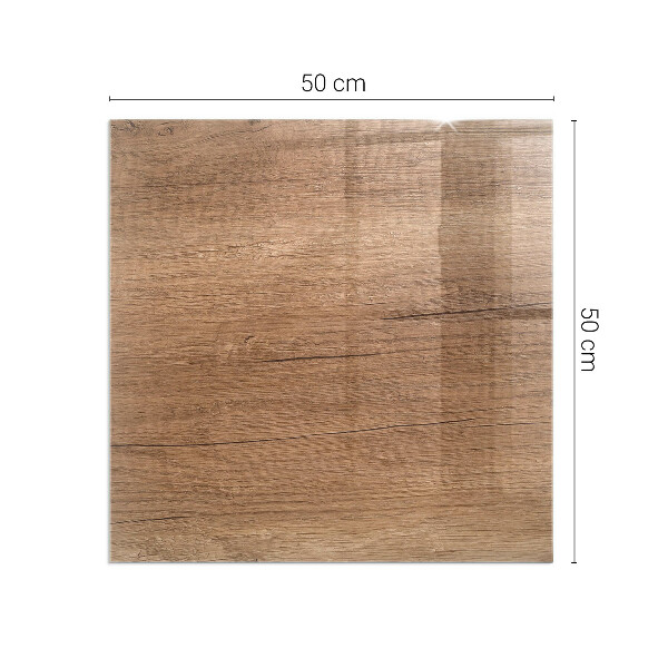 Čtvercové tvrzené sklo pod krbová kamna Přírodní dřevěný vzor