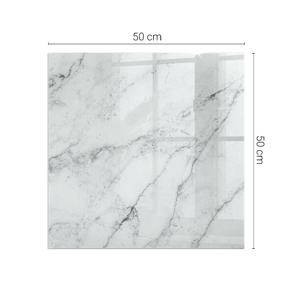 Čtvercové sklo před krb Mramorový vzor s žilkami