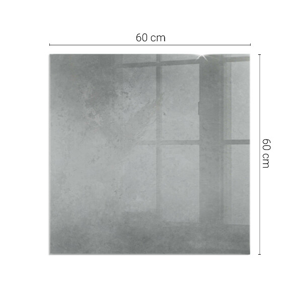 Čtvercové tvrzené sklo pod krbová kamna Betonová textura s efektem
