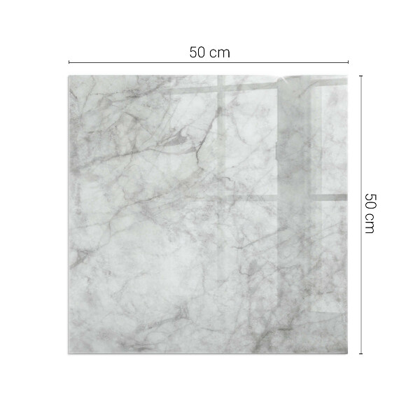 Čtvercové sklo před krb Mramorová struktura vzor