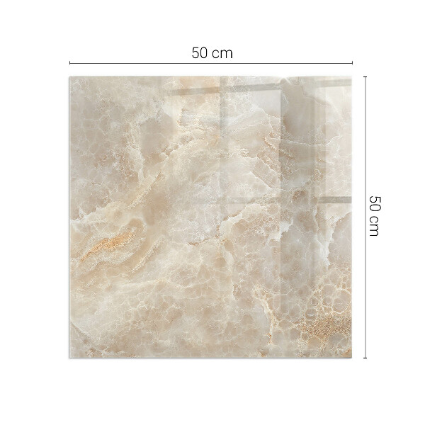 Čtvercové tvrzené sklo pod krbová kamna Vzor z přírodního kamene