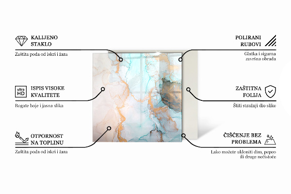Čtvercové sklo před krb Geometrie se dřevem