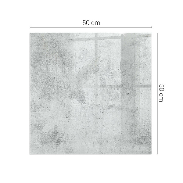 Čtvercové tvrzené sklo pod krbová kamna Textura surového betonu