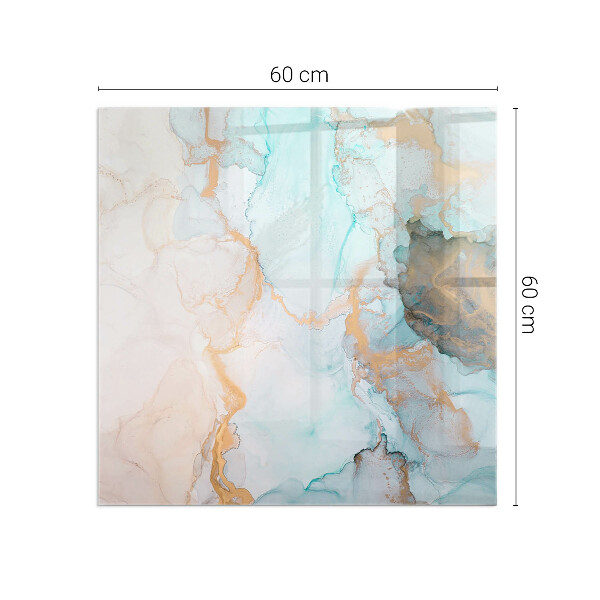 Čtvercové tvrzené sklo pod krbová kamna Abstraktní tekutý vzor