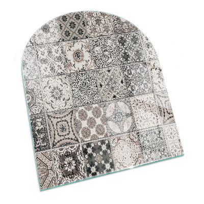 Sklo před krbovou vložku Dekorativní vzory dlaždic