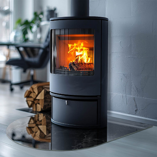 Sklo před krbovou vložku Elegantní mramorový vzor