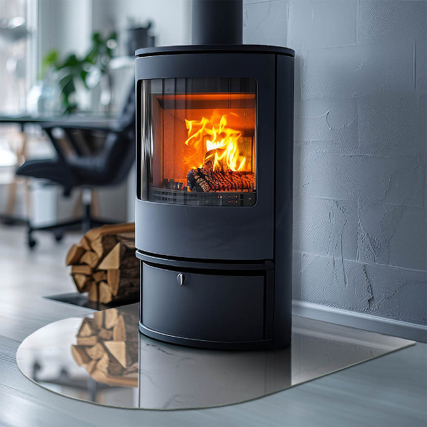 Sklo před krbovou vložku Mramorový vzor s žilkami