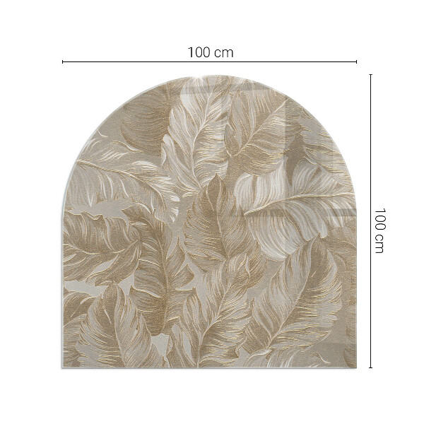 Nehořlavá podložka pod kamna Listy v jemných vzorech