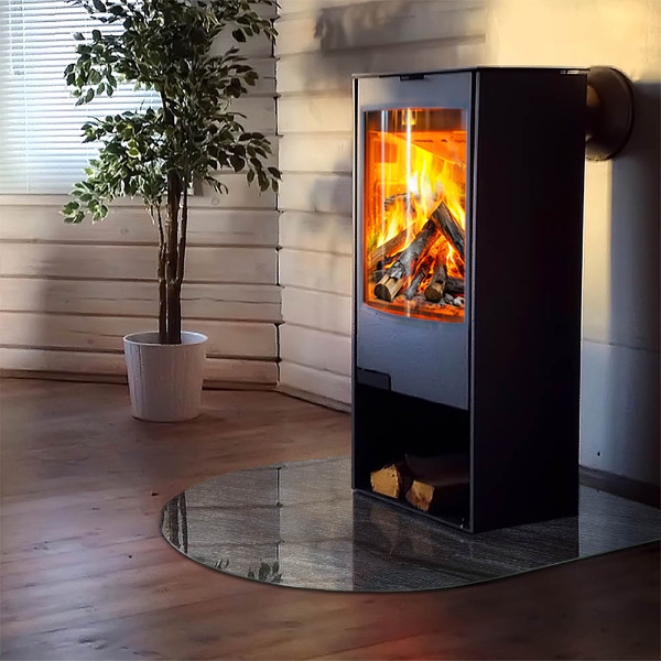 Sklo před krbovou vložku Textura povrchu kamene