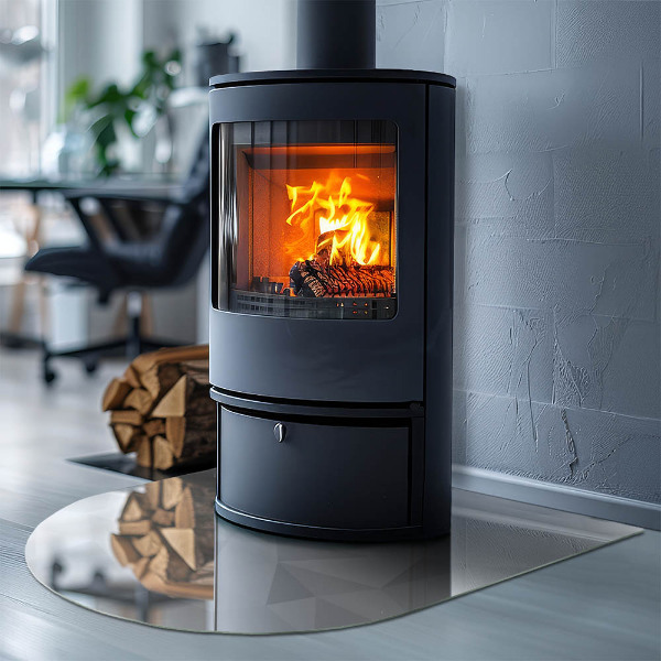 Sklo před krbovou vložku Abstraktní geometrický vzor