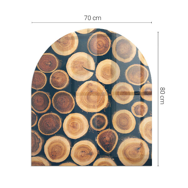 Sklo před krbovou vložku Krabice s řezaným dřevem
