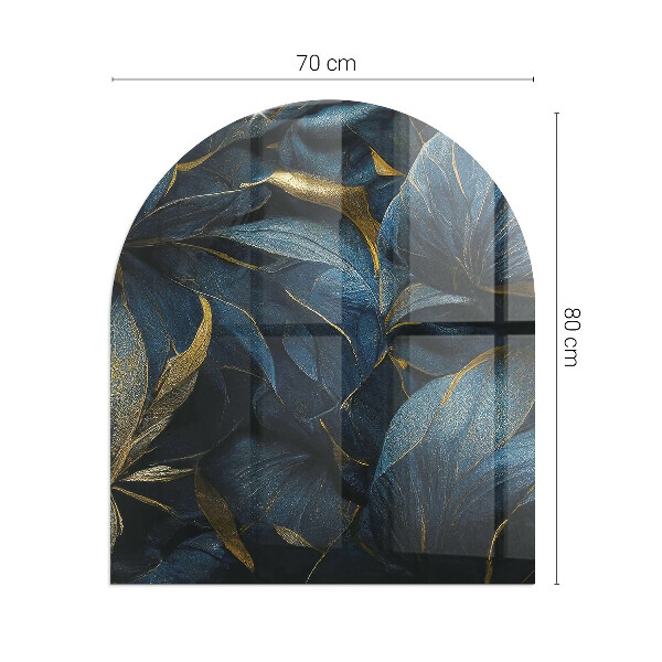 Nehořlavá podložka pod kamna Elegantní listy v textuře