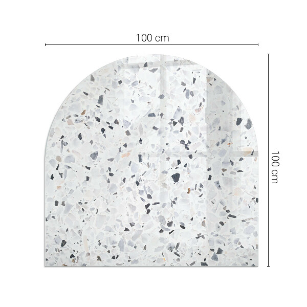 Sklo před krbovou vložku Kamenný vzor s částicemi