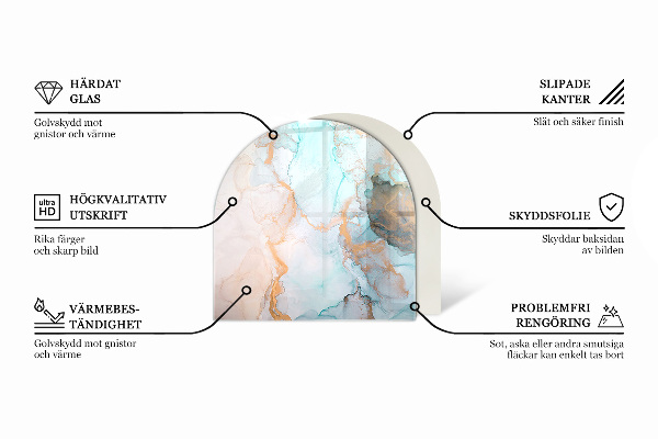 Nehořlavá podložka pod kamna Barva: Šedohnědá