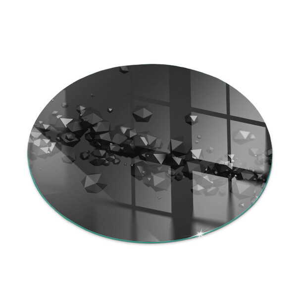 Kulaté sklo pod krbová kamna Abstraktní oblak pevných látek