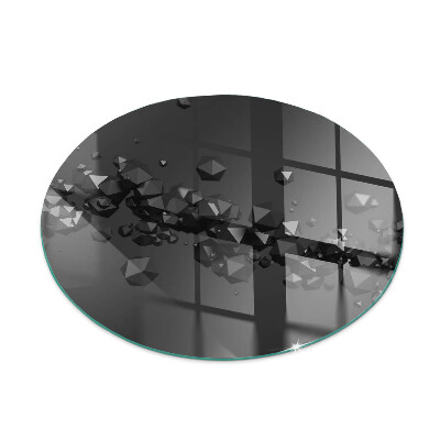 Kulaté sklo pod krbová kamna Abstraktní oblak pevných látek