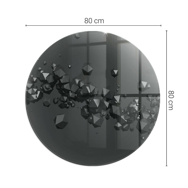 Kulaté sklo pod krbová kamna Abstraktní oblak pevných látek