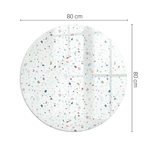 Kulatá podložka pod krbová kamna Vzor s malými tvary
